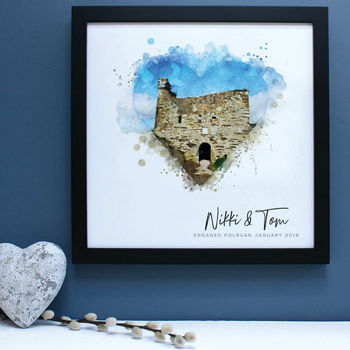 Personalised Watercolour Engagement Framed Print, 4 of 7