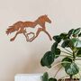 Rusted Metal Galloping Horses Stables Decor Art, thumbnail 1 of 10