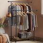 Clothes Rail Portable Double Clothes Rack Storage Shelf, thumbnail 2 of 12