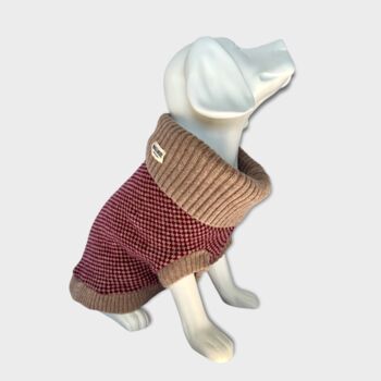 Burgundy Dog Jumper And Matching Headband Set, 2 of 7