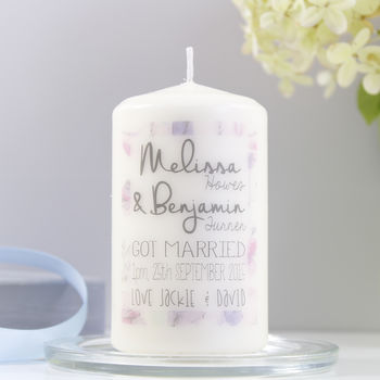 Personalised 'Got Married' Wedding Candle, 2 of 7