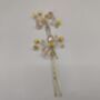 Elegant Gold Hair Pin With Crystal Beads For Weddings, thumbnail 8 of 9