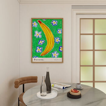 Banana Food Art Print Kitchen Fruit Poster, 8 of 12