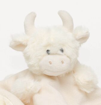 Highland Cream Cow Baby Finger Puppet Soother + Rattle, 5 of 8