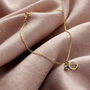 Initial Letter And Birthstone Charm Bracelet, thumbnail 3 of 7