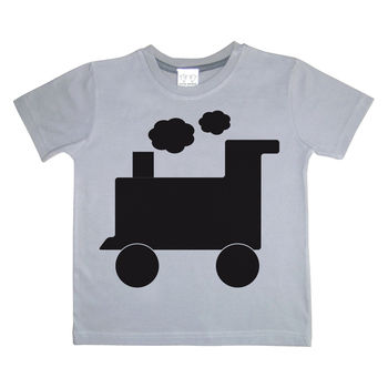 Kids Chalkboard T Shirt Train Design, 3 of 6