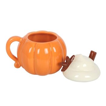 Pumpkin Cream Lidded Mug For Her, 3 of 4