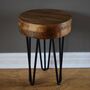 Round Reclaimed Wooden Side Table, thumbnail 2 of 7