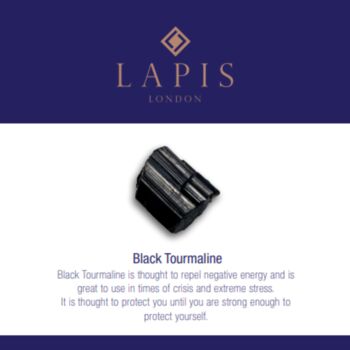 The En Pointe Black Tourmaline Gemstone Necklace, Silver, 10 of 10