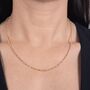 18ct Gold Filled Singapore Twisted Rope Chain Necklace, thumbnail 2 of 4