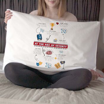 Personalised 70th Birthday Pillowcase Gift, 4 of 7