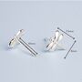 Sterling Silver Dainty Dragonfly Stud Earrings, thumbnail 5 of 5