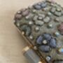 Grey Handcrafted Multicoloured Flower Rectangular Clutch, thumbnail 10 of 11