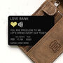 Personalised Love Bank Metal Wallet Card, thumbnail 7 of 7