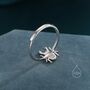 Sterling Silver Tiny Stag Beetle Ring, thumbnail 5 of 12