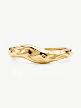 Adjustable Textured Gold Ring, 2 of 5