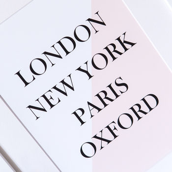 Personalised Fashion Capitals Print, 2 of 5