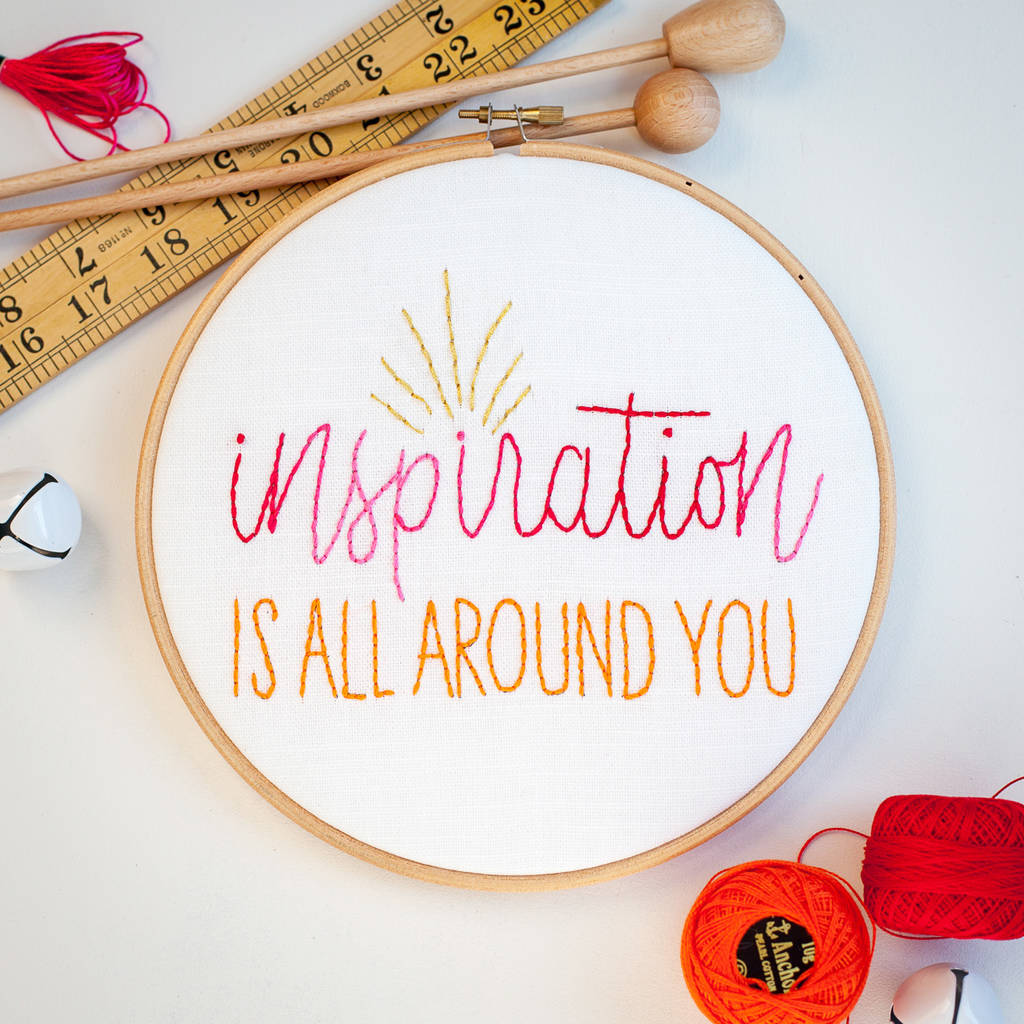 Inspiration Embroidery Hoop Kit By Make & Mend