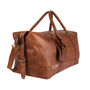 Personalised Leather Duffle Holdall Brown Or Black, thumbnail 4 of 12