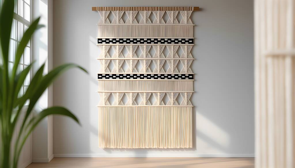 Large Natural Macrame Wall Hanging, Pure Cotton Handmade Wall Decor 'Sabbia', 1 of 5