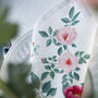 Luxury Linen Like Floral Napkins Rose Garden Natural, thumbnail 4 of 7