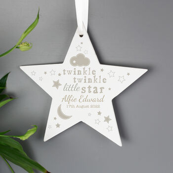 Baby's First Christmas Twinkle Star Decoration, 3 of 5