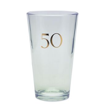 50th Birthday Keepsake Pint Beer Glass Gift, 2 of 4