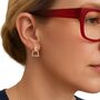 Personalised Sterling Silver And Gold Stirrup Earrings, thumbnail 8 of 10
