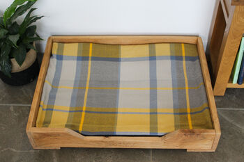 Engraved Oak Dog Bed With Bespoke Sizes, 5 of 12