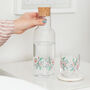 Personalised Floral Carafe And Glass Set, thumbnail 2 of 4