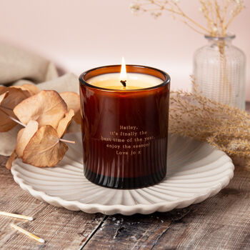 Hello Autumn Candle Scented Soy Amber Candle, 2 of 11