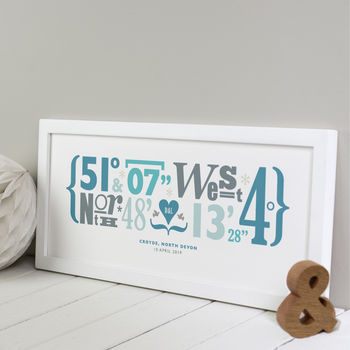 Personalised Coordinates Print, 12 of 12