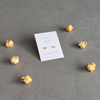 Friendship Knot Heart Sterling Silver Earrings, 9 of 12