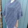 Grey Soft Knitted Ladies Poncho, thumbnail 1 of 10