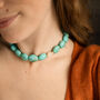 Chunky Turquoise Bead Necklace, thumbnail 5 of 6