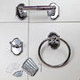 Three Piece Ceramic Chrome Bathroom Accessories Set, thumbnail 8 of 8