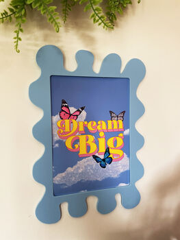 Candy Blue Wall Print Blobby Frame Free Print Included, 2 of 8