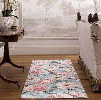 Hug Rug Eco Washable Blooming Peonies Blue, 5 of 6