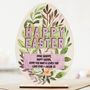 Wooden Easter Card, Botanical, Personalised, thumbnail 2 of 5