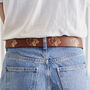 Panther Mens Leather Jeans Belt With Optional Secret Message, thumbnail 2 of 3