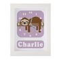 Personalised Children's Sloth Clock, thumbnail 7 of 9