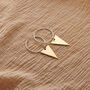 Personalised Triangle Hoop Earrings, thumbnail 5 of 8