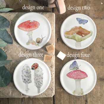 Mushroom Bone China Coasters, 2 of 7