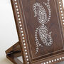 Hambleden Elegant Wood Inlay Stand For iPad And Cookbook, thumbnail 6 of 8