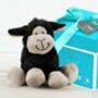 Black Lamb Soft Toy With Personalised Keyring, thumbnail 1 of 3