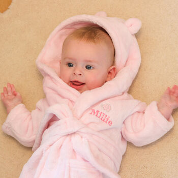 Personalised Baby Dressing Gown Gift For Little Girl, 11 of 11