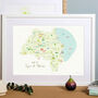 Map Of Tyne And Wear Art Print, thumbnail 1 of 7