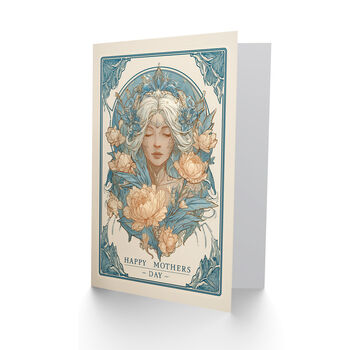 Tarot Goddess Floral Art Nouveau Mother's Day Card, 2 of 6