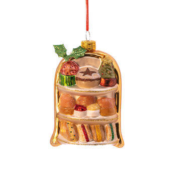 Personalised Festive Afternoon Tea Shaped Bauble, 2 of 4