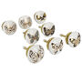 G Decor Set Of Eight Gold Butterfly Ceramic Door Knobs, thumbnail 2 of 4